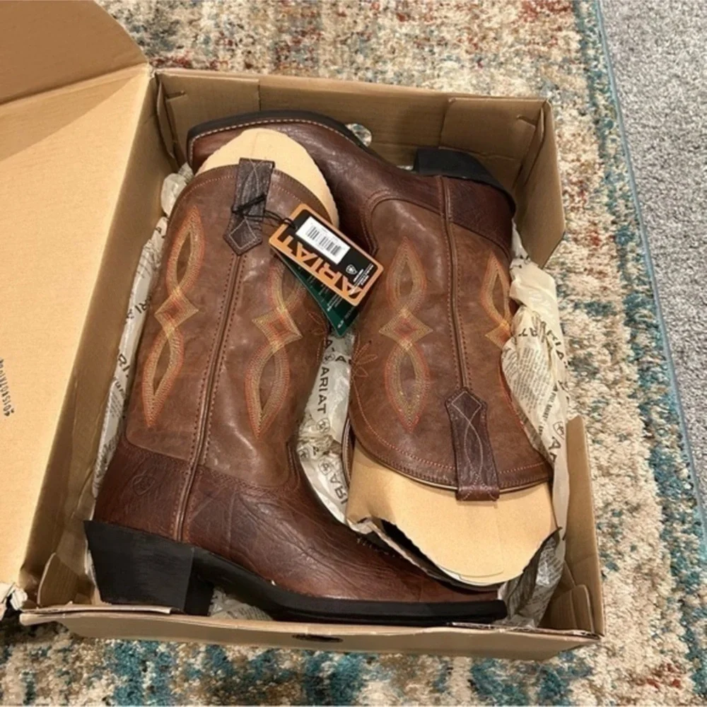 ✨NWT Ariat Round Up Square Toe II Western Boot 🥾 Cowboy 🤠 - 8 - Picture 6 of 13